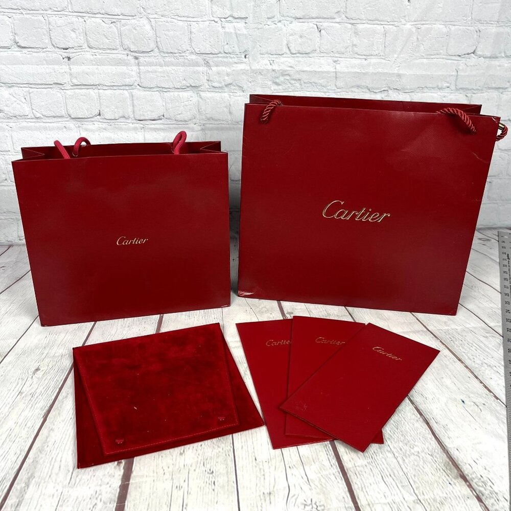 Cartier Empty Bags Boxes Jewelry Pouch Receipt Holders Lot
